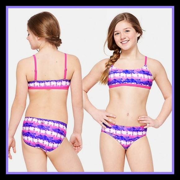 Justice Other - Justice Tie Dye Bikini Pink & Purple Sz: 10